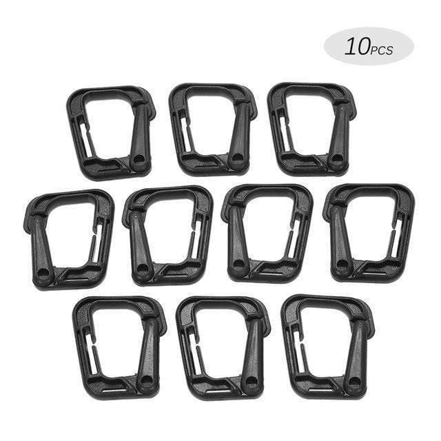 10 Pack D-Ring Locking Carabiners for Molle Webbing Straps1