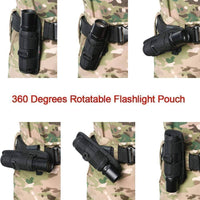 Thumbnail for Survival Gears Depot Survival Torch Light 360 Degrees Rotatable Tactical Flashlight Holster