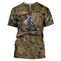 Thumbnail for Camouflage pattern hunting T-shirt with 3D animal print8