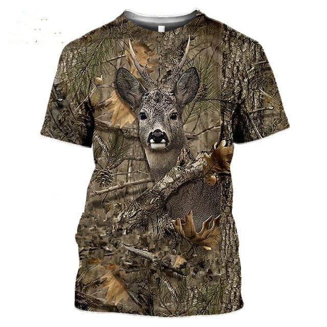clothes 11 Store T-Shirts MN / XXS Camouflage Hunting Animals Wild Boar 3d T-shirt