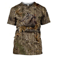 Thumbnail for Camouflage pattern hunting T-shirt with 3D animal print12