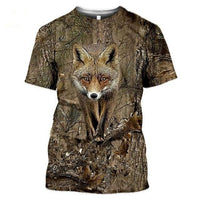 Thumbnail for Camouflage pattern hunting T-shirt with 3D animal print9