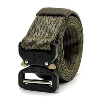 Thumbnail for Survival Gears Depot Tactical Belt Army Green Men's Tactical Belt - Heavy Duty Military Style Nylon Riggers Webbing