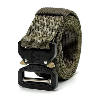 Survival Gears Depot Tactical Belt Black & Red Men's Tactical Belt - Heavy Duty Military Style Nylon Riggers Webbing