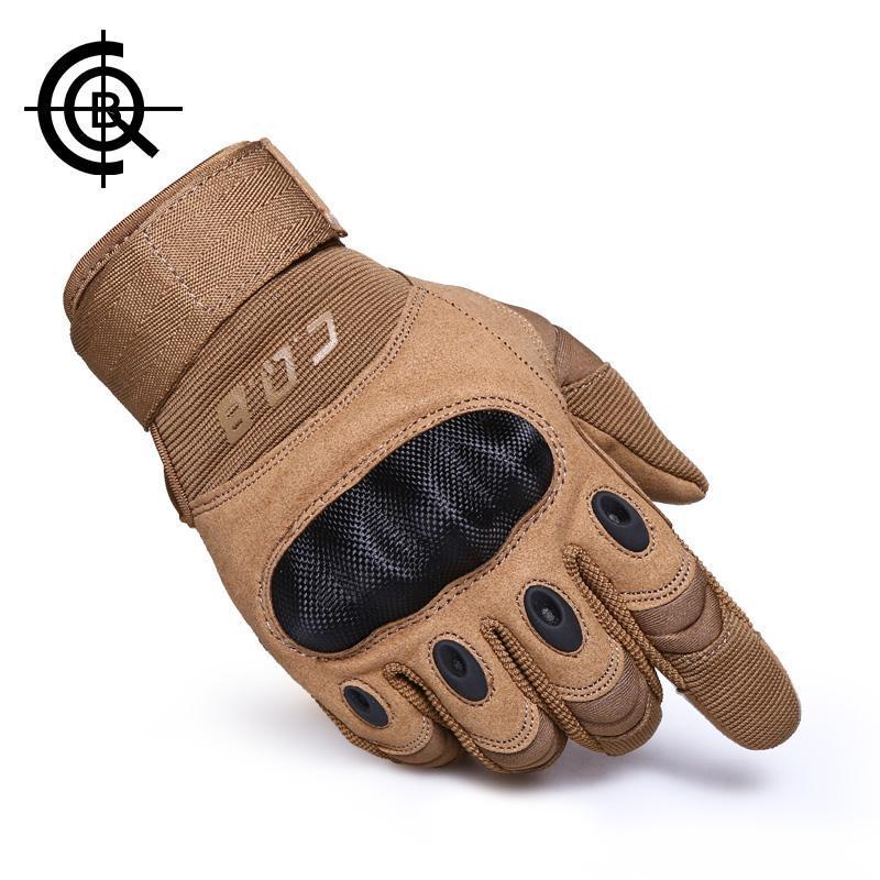 C.Q.B Official Store CQB Outdoor Full Finger Men Non-slip Breathable Tactical Gloves