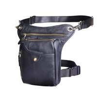 Thumbnail for Survival Gears Depot Waist Packs Black Classic Leather Shoulder Sling Bag