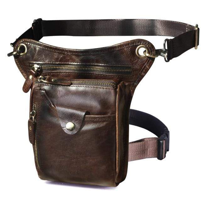Survival Gears Depot Waist Packs Coffee Classic Leather Shoulder Sling Bag