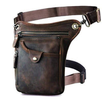 Thumbnail for Survival Gears Depot Waist Packs Dark Brown Classic Leather Shoulder Sling Bag