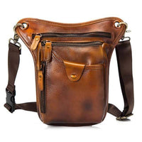 Thumbnail for Survival Gears Depot Waist Packs Gold Classic Leather Shoulder Sling Bag