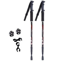 Thumbnail for Survival Gears Depot Walking Sticks Black 2Pcs Anti Shock Nordic Walking Sticks For Trekking & Hiking