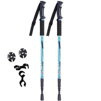 Thumbnail for Survival Gears Depot Walking Sticks Blue 2Pcs Anti Shock Nordic Walking Sticks For Trekking & Hiking