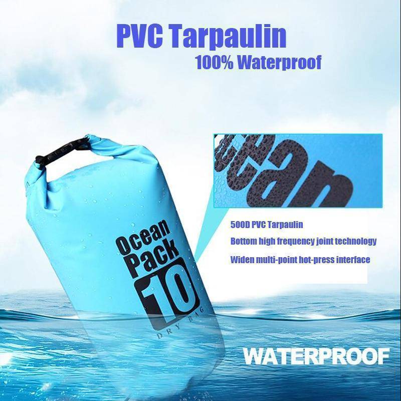 Outdoor Waterproof Dry Bag in sizes 5L, 10L, 20L for dry storage3
