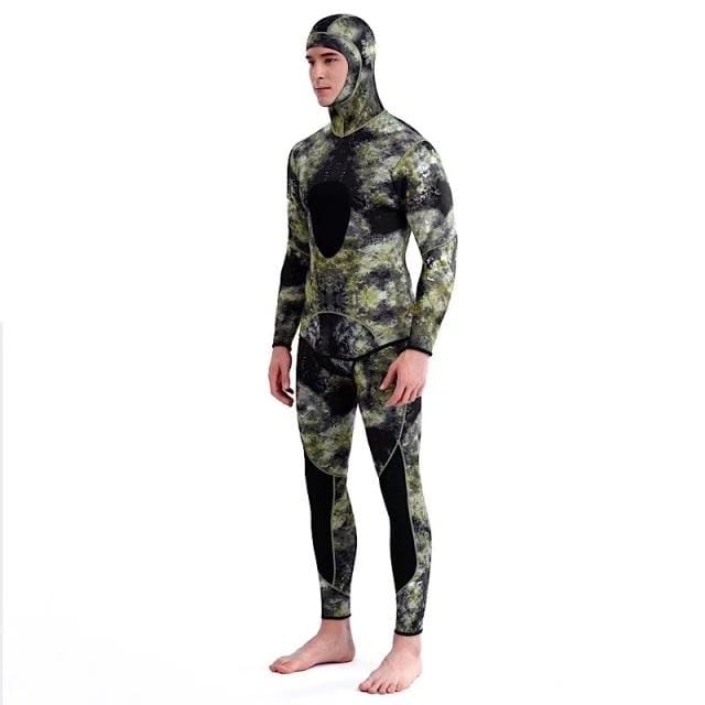 Survival Gears Depot Wetsuit Green / S Camouflage Neoprene Submersible Diving Suit