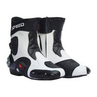 Thumbnail for Survival Gears Depot White / 8 Motorcycle  Leather Anti-skid Boots